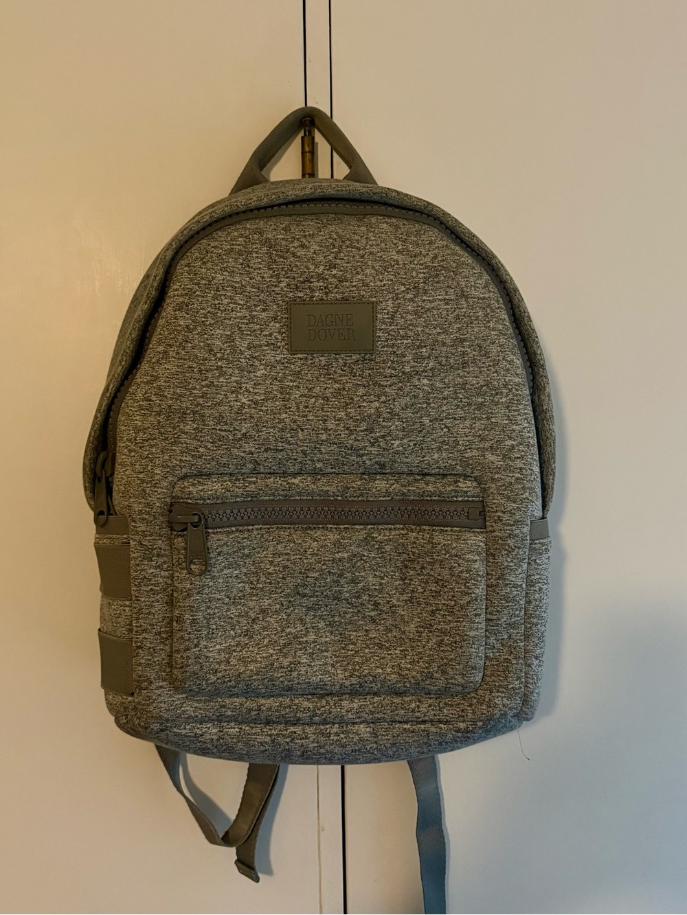 Dagne Dover Heather Grey Dakota Neoprene Backpack. Size Medium.
